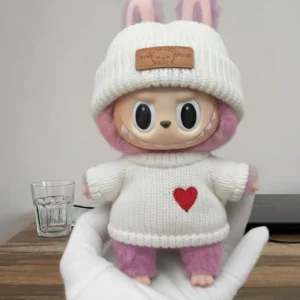 17cm Labubu Outfit Set – Cute Wool Clothes for Labubu Dolls – Custom Labubu Accessories (No Doll Included)